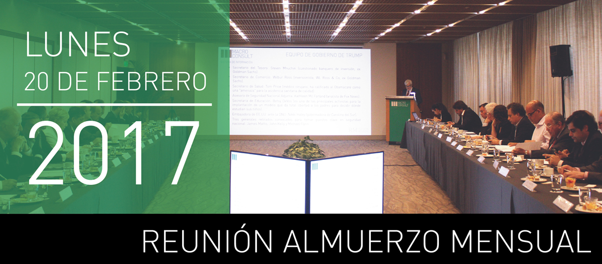 Reunión Almuerzo Mensual  – Febrero 2017